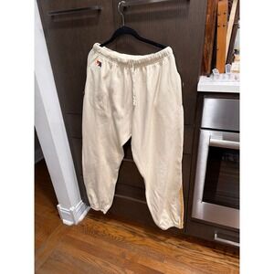 Aviator Nation cream 5 stripe joggers men's XXL